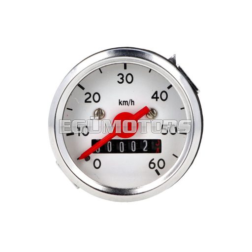 Sebességmérő 60km/h, kerek, 48mm, Simson S50, S51, S70, Schwalbe, Sperber, Habicht, Star