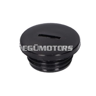   Váltófedél csavarzáró dugó, fekete műanyag, Simson S51, S53, S70, KR51/2, SR50, S