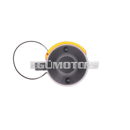 Első index lámpa egység, 80mm, narancs, fekete sapkával, Simson S50, S51, S70, SR50, SR80