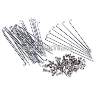   Spoke set 143.5mm M3.5 16 inch shiny (blue galvanized) for Simson S50, S51, S53, S70, S83, KR50, KR51/1, KR51/2 Schwalbe, Sperber, Habicht, Star