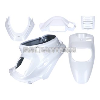   TNT Burkolat készlet fehér metál 5 részes MBK Booster -2004, Yamaha BWS -2004