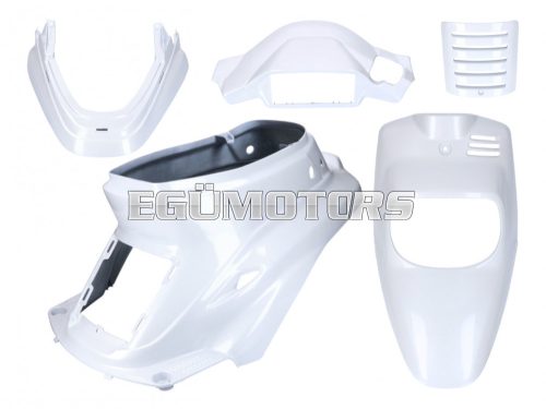 fairing kit white metallic 5-part for MBK Booster -2004, Yamaha BWS -2004