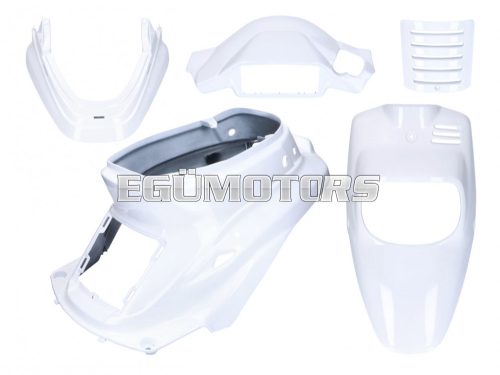 fairing kit white 5-part for MBK Booster -2004, Yamaha BWS -2004