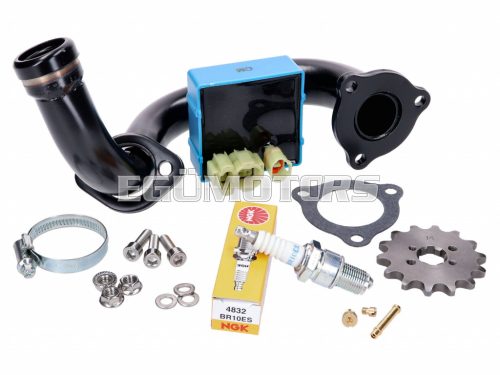 derestriction kit Premium / black manifold for Derbi Senda, Aprilia RX 50, SX 50, Gilera RCR, SMT 2018- (Euro4)