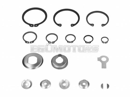 circlip, lock plate set incl. woodruff key for Simson S51, S53, S70, S83, SR50, SR80, KR51/2, M531, M541, M741