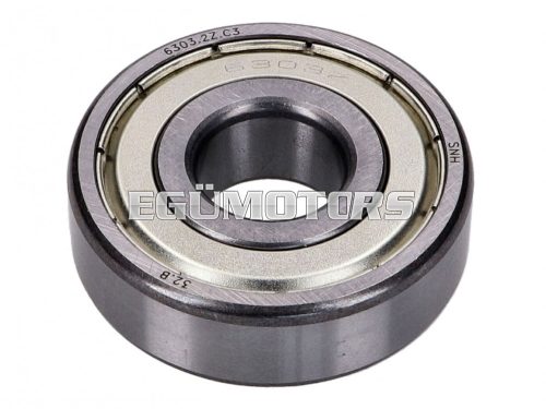 sprocket carrier ball bearing SNH 6303.2Z.C3 closed for Simson S50, S51, S53, S83, SR50, SR80, SR4-1, SR4-2, SR4-3, SR4-4 KR50/1, KR51/2 Schwalbe, Star, Sperber, Spatz, Habicht