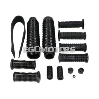   OEM Standard Váz, váltó, lábindító, kormány, első villa gumialkatrész készlet, 14 darabos Simson S50, S51, S70