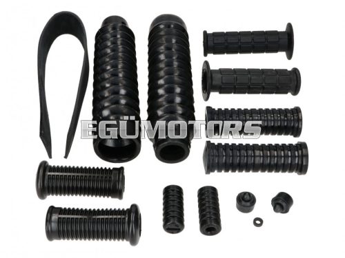 frame, gearshift, kick starter, handlebar, front fork rubber parts set 14-piece for Simson S50, S51, S70