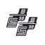 OEM Standard Logo fólia, matrica S50 B ezüst, 2 darab, Simson S50
