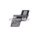 logo foil / sticker S50 B silver for Simson S50