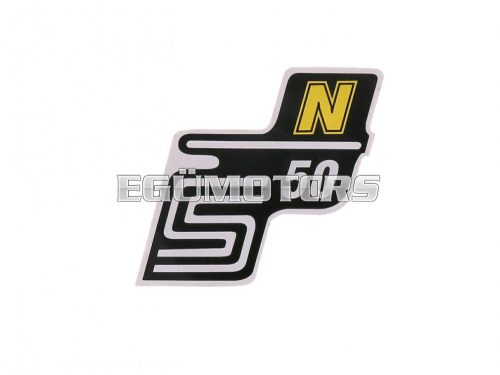 logo foil / sticker S50 N yellow for Simson S50