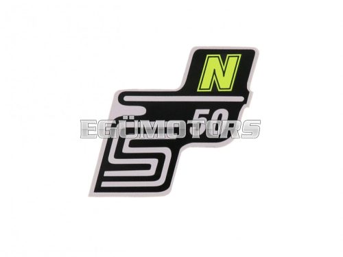 logo foil / sticker S50 N neon yellow for Simson S50