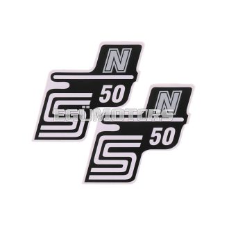OEM Standard Logo fólia, matrica S50 N ezüst, Simson S50