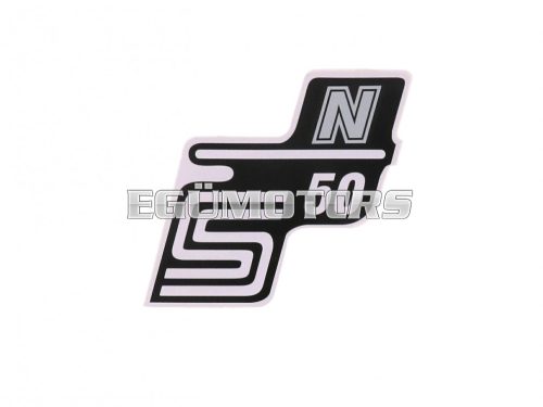 logo foil / sticker S50 N silver for Simson S50