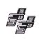 OEM Standard Logo fólia, matrica S50 N ezüst, Simson S50