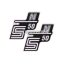 OEM Standard Logo fólia, matrica S50 N ezüst, Simson S50