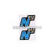 logo foil / sticker S50 N black-blue 2 pieces for Simson S50N