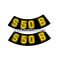 OEM Standard Logo fólia, matrica S50 B fekete-sárga, 2 darab, Simson S50