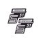 OEM Standard Logo fólia, matrica S51 Enduro ezüst, 2 darab Simson S51