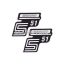 OEM Standard Logo fólia, matrica S51 Enduro ezüst, 2 darab Simson S51
