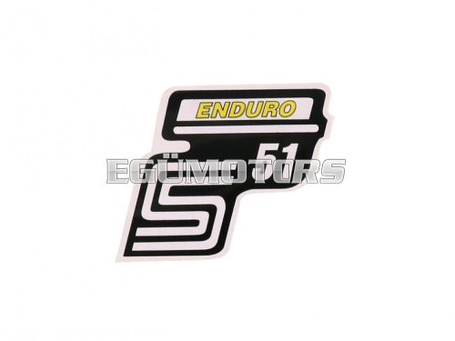 logo foil / sticker S51 Enduro yellow for Simson S51