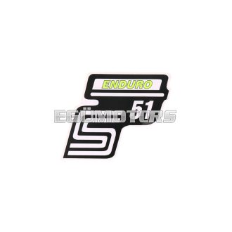   OEM Standard Logo fólia, matrica S51 Enduro neon sárga, Simson S51