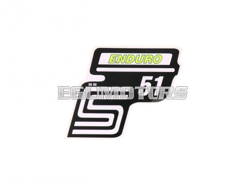 logo foil / sticker S51 Enduro neon yellow for Simson S51