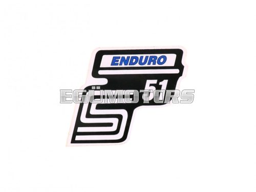 logo foil / sticker S51 Enduro blue for Simson S51