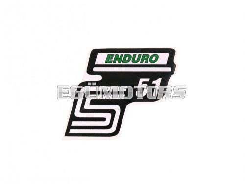 logo foil / sticker S51 Enduro green for Simson S51