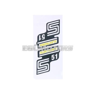   OEM Standard Logó matrica készlet S51 elektronikai fólia, matrica sárga, Simson S51