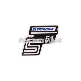  OEM Standard Logo fólia, matrica S51 Elektronik kék, Simson S51