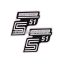 OEM Standard Logo fólia, matrica S51 Elektronik fehér, 2 darab Simson S51
