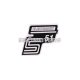 logo foil / sticker S51 Elektronik white for Simson S51