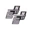 OEM Standard Logo fólia, matrica S51 N fehér, 2 darab, Simson S51