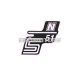 logo foil / sticker S51 N white for Simson S51