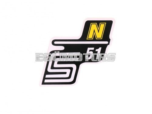 logo foil / sticker S51 N yellow for Simson S51