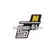 logo foil / sticker S51 N yellow for Simson S51