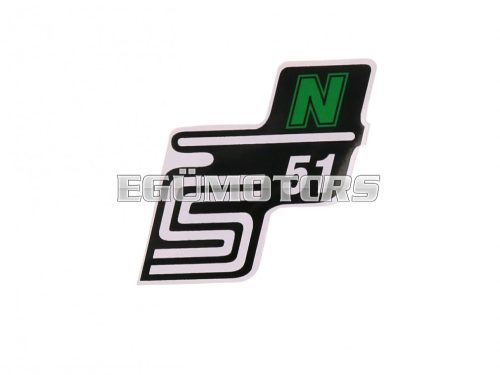 logo foil / sticker S51 N green for Simson S51