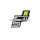 logo foil / sticker S51 N neon yellow for Simson S51