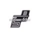 logo foil / sticker S51 B silver for Simson S51