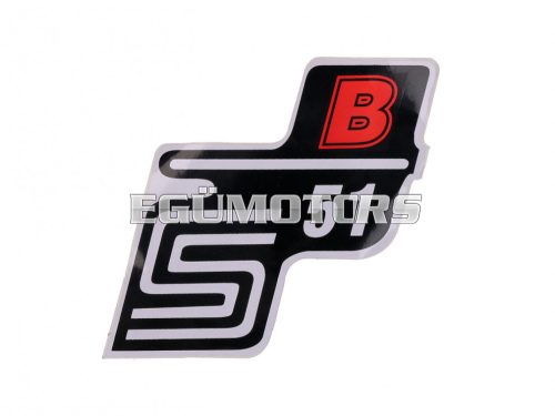 logo foil / sticker S51 B red for Simson S51