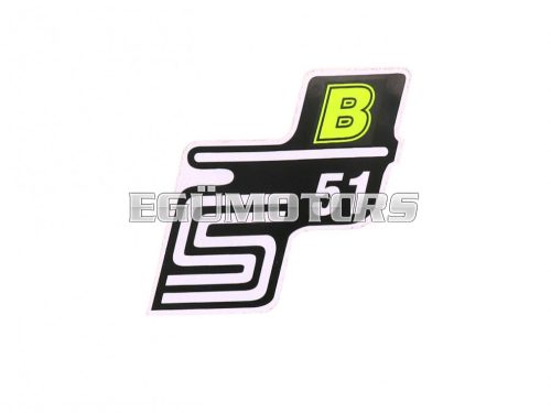 logo foil / sticker S51 B neon yellow for Simson S51