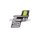 logo foil / sticker S51 B neon yellow for Simson S51