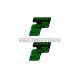 logo foil / sticker S70 Comfort black-green 2 pieces for Simson S70