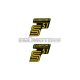 logo foil / sticker S51 Comfort black-yellow 2 pieces for Simson S51