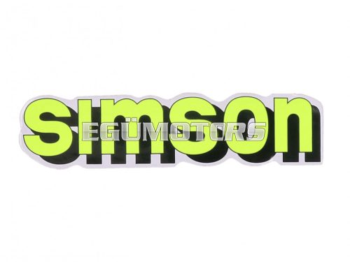 logo foil / sticker tank neon yellow, black for Simson S51