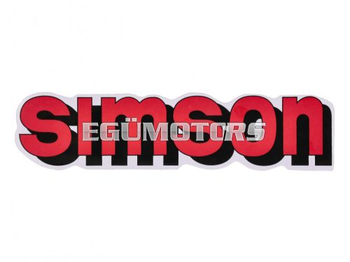 logo foil / sticker tank red, black for Simson S51