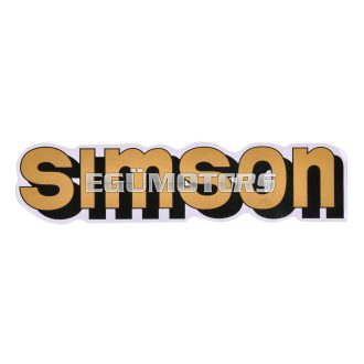   OEM Standard Logo fólia, matrica tank arany-fekete, Simson S51