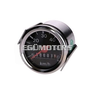   OEM Standard Sebességmérő univerzális 60 km/h fekete, 48 mm Hercules Simson-hoz
