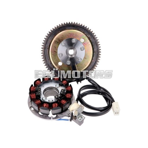 101 Octane gyújtásalaplap és lendkerék, Minarelli AM6 Moric / Power Up, önindítós (E-start)